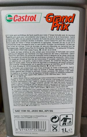 Olio motore Castrol Grand Prix Protection Plus - Foto 2