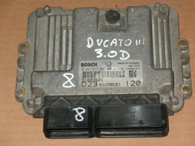 0281015681 ECU FIAT DUCATO 2.3 3.0 0281015681 51833621 EDC19C39-5.A7