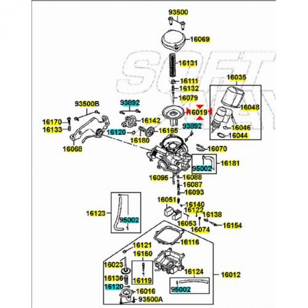 Membrana carburatore Kymco 50 Agility Like Dink Super 8 - Foto 3