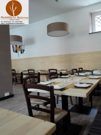 Piani Tavoli Aosta Per Bar Ristorante Osterie Trattorie in Legno - Foto 4
