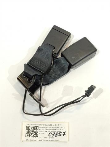 AGGANCIO CINTURA DI SICUREZZA POSTERIORE CITROEN C3 AirCross 98294077XT 31318AEU52 DV5RCE-YHS-YH01 (17)