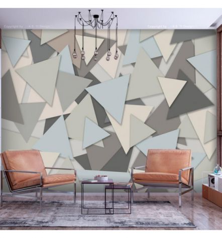 Fotomurale Adesivo Con Triangoli Artistici ARREDALACASA