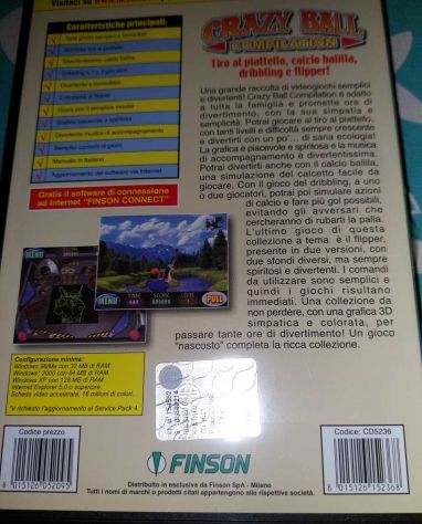 PC CD-ROM 3D CRAZY BALL COMPILATION FINSON - Foto 5