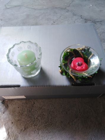 Portacandele con candele - Foto 3