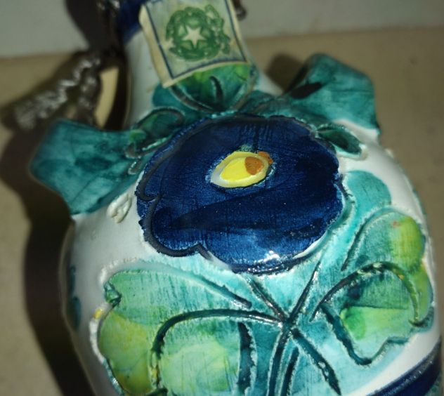 PICCOLA MAIOLICA FIORENTINA CHE CONTENEVA LIQUORE VUOTA - Foto 7