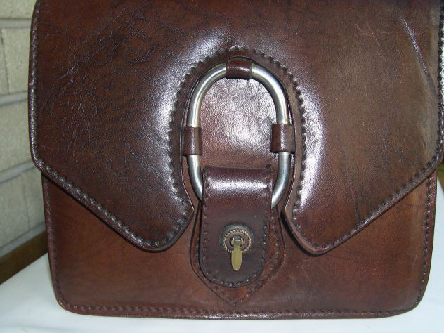 borsa in pelle e cuoio fatta a mano - Foto 6