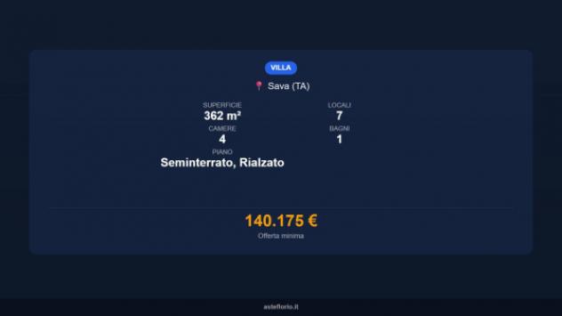 Immobile in asta di 362 m² con più di 5 locali in vendita a Sava - Foto 15