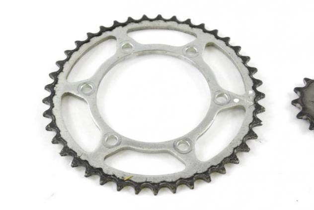 KAWASAKI NINJA 400 420410162 920570019 KIT CATENA CORONA PIGNONE EX400G 18 - 20 DRIVE CHAIN KIT - Foto 2