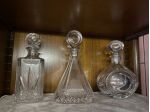 set 3 bottiglie da liquore + caraffa da acqua in cristallo