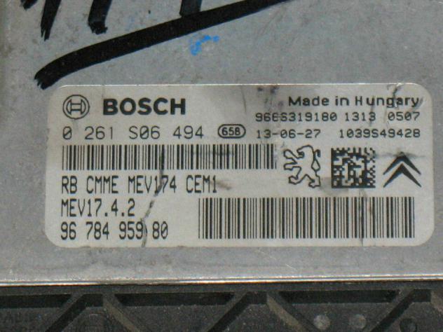 0261S06494 ECU CITROEN Ds3 BOSCH MEV17.4.2 0261S06494 9678495980 0 261 S06494 - Foto 4