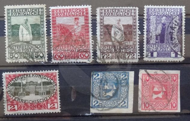 AUSTRIA 1900-1909 Lotto di 55 francobolli - Foto 6