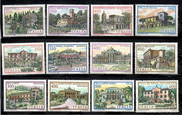 ITALIA francobolli serie: VILLE 1980-1986 - Foto 2