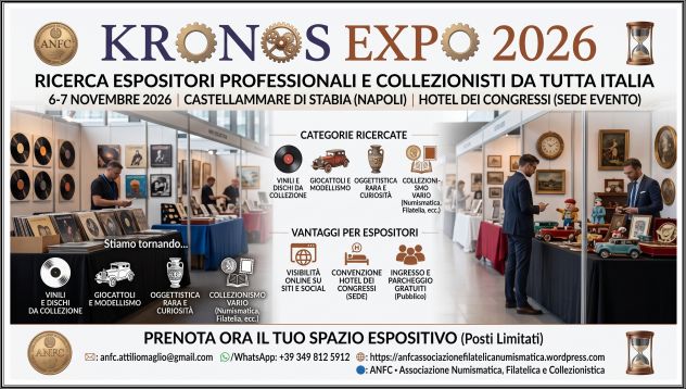 KRONOS EXPO 2026: Selezione espositori nazionali.