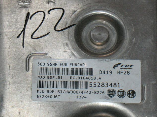 55283481 ECU CENTRALINA FIAT 500 95HP 55283481 MJD 9DF.B1 HW000 4F42-B226 - Foto 2