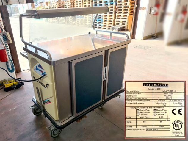 carrello per servizio distribuzione piatti usato - Foto 2