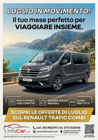 NOLEGGIO BREVE TERMINE GIORNALIERO SETTIMANALE E MESE DI LUGLIO