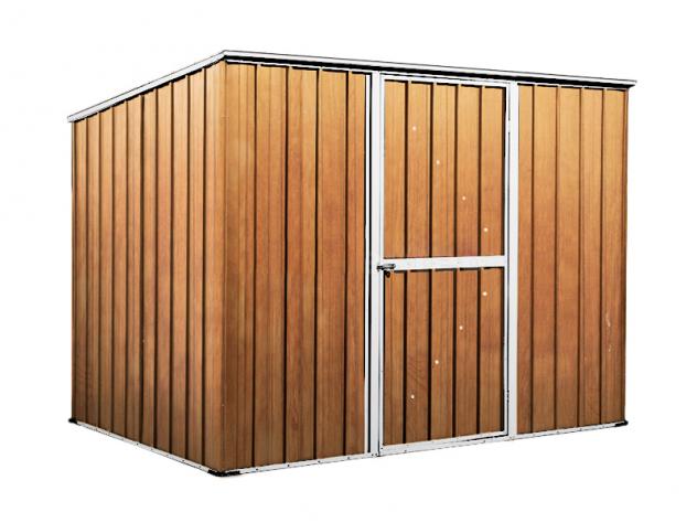 Box prefabbricato, casetta da giardino in lamiera zincata. Capanno deposito attrezzi in Acciaio Zincato 2.60 x 1.85 m x h1.92 m - Peso 85 KG – 4,81 me - Foto 2