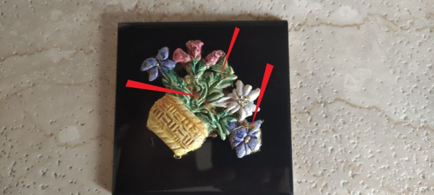 10 piastrelle decorative in ceramica con rilievi - Foto 3