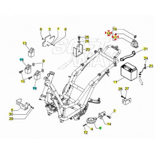 Teleruttore avviamento quadro Honda Yamaha Piaggio D001697R - Foto 9