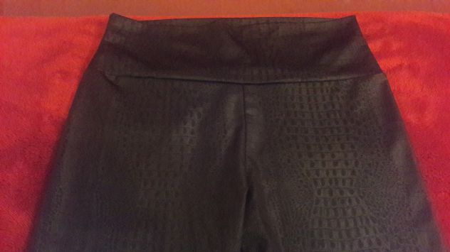 Leggings effetto pitonato Unisex Termico Tg unica elasticzzt Nero - Foto 2
