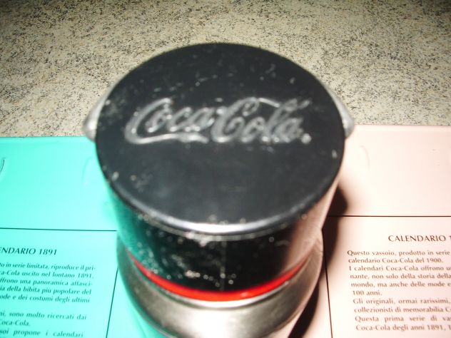 TRITTICO 2 VASSOI IN LATTA COCA-COLA CON RIPROD. CALENDARI 1891/1900 +BORRACCIA - Foto 7