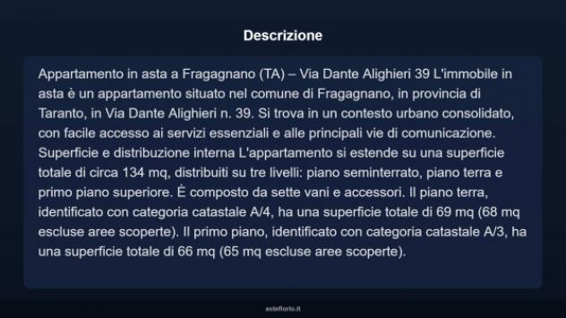 Immobile in asta di 134 m² in vendita a Fragagnano - Foto 3