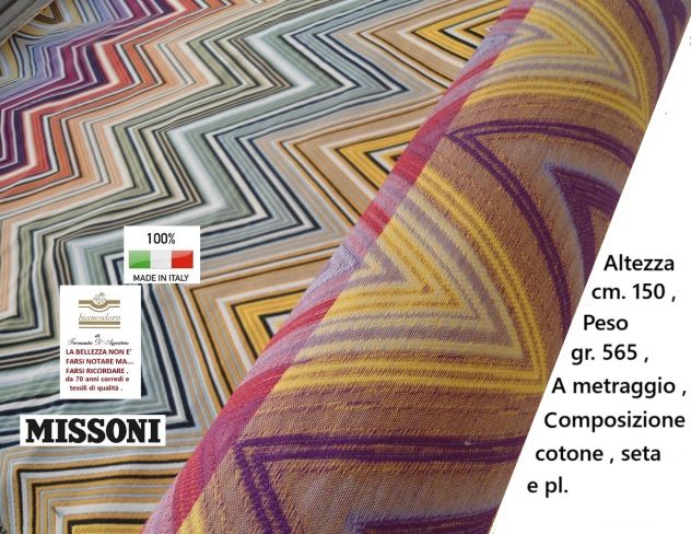 MISSONI TESSUTI ARREDAMENTO TENDAGGI TAPPEZZERIA 6 MODELLI 3 prezzi - Foto 9