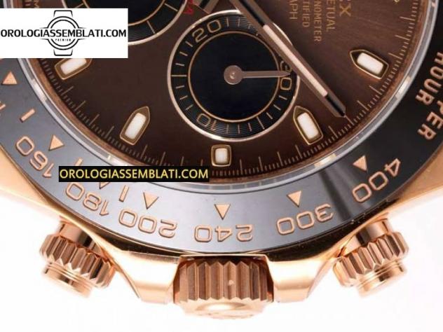 Rolex Replica DAYTONA 116515 1:1 BEST EDITION QUADRANTE CIOCCOLATO INDICATORI LUME SU CINTURINO OYSTERFLEX SA4130 V2 - Foto 14