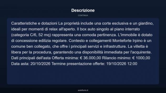 Immobile in asta di 209 m² con più di 5 locali e box auto in vendita a Monteforte Irpino - Foto 4