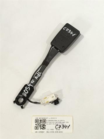 AGGANCIO CINTURA DI SICUREZZA ANT DX CITROEN DS4 1° Serie 96748384XT DV6C-9HR-9H05 (11)