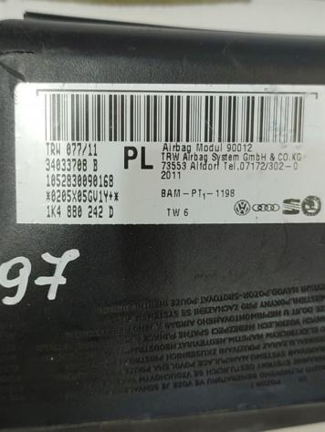 AIRBAG SEDILE DESTRO VOLKSWAGEN Golf 6 Plus 1K4880242D CHGA (0812) - Foto 2