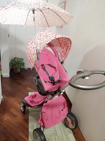 VENDO CARROZZINA PINK STOKKE TRIO - Foto 8