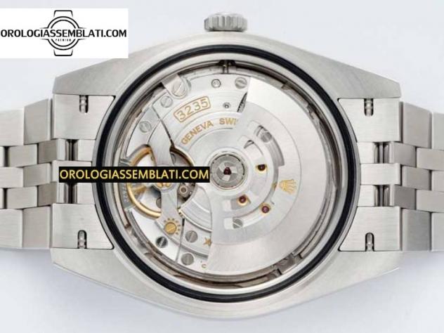 REPLICA ROLEX DATEJUST 41 SS LUNETTA SCANALATA 1:1 BEST EDITION ACCIAIO 904L GRIGIO VERDE QUADRANTE ROMANO SUL BRACCIALE JUBILEE 3235 - Foto 7