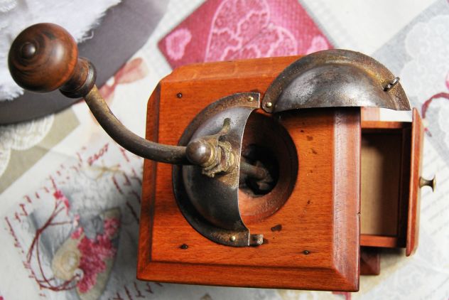 macina caffe in legno vintage con cassetto 10x13h18 - Foto 6