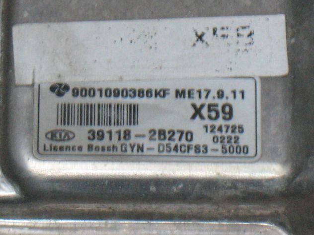 391182B070 KIT ECU KIA VENGA ME17.9.11 39118-2B070 391182B070 95400-1P202 - Foto 2