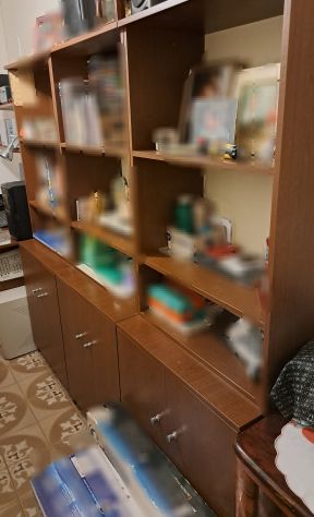 MOBILE LIBRERIA E SCRIVANIA IN LAMINATO COLOR LEGNO - Foto 7