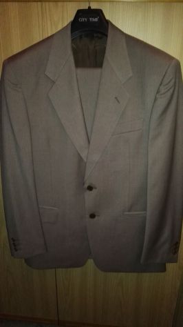 Completo giacca pantaloni marrone chiaro pura lana vergine - Foto 4