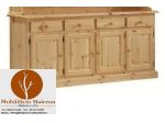 Mobili Rustici Enna Country Shabby in Legno Credenza 4 Ante Taverna Soggiorno