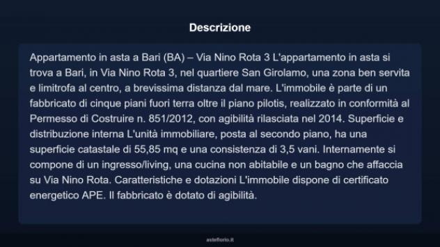 Immobile in asta di 55 m² in vendita a Bari - Foto 5