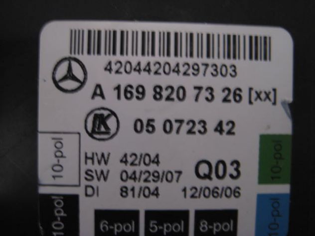 centralina alzavetro anteriore sinistra mercedes classe A W169 A1698207326 - Foto 4