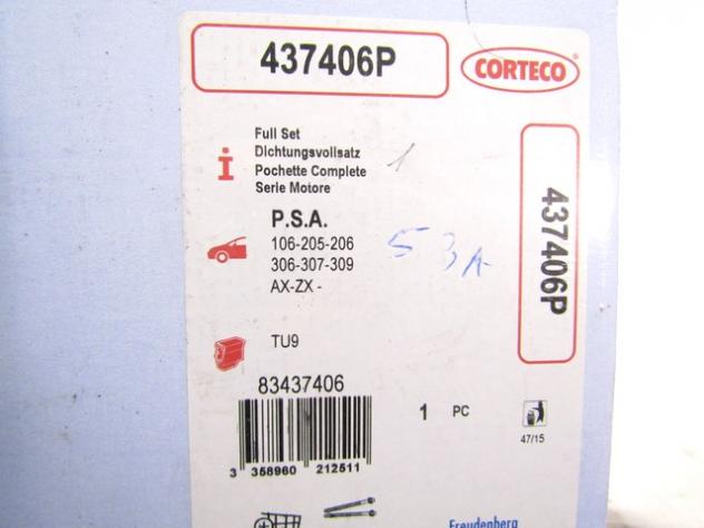 437406P KIT COMPLETO GUARNIZIONI MOTORE CORTECO XSARA BREAK 1.4 I 55 KW RICAMBIO NUOVO - Foto 2