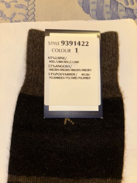CALZE NUOVE DA UOMO IN LANA E LANA D’ANGORA FIRMATE ORIGINALI KENZO,MADE IN ITAL - Foto 10