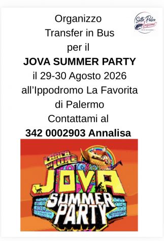 🚌 Bus Concerto JOVANOTTI Palermo da Giarre / Catania / Agira - 29 e 30 Agosto