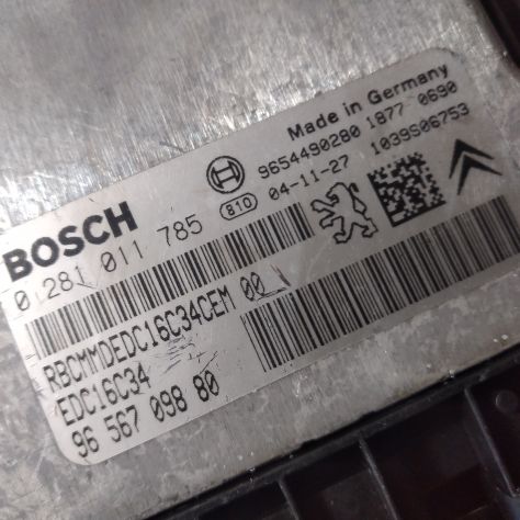 CENTRALINA MOTORE CITROEN C3 1.4 HDI BOSCH 0281011785 - 9658556880 - Foto 6