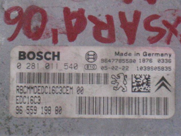 0281011540 ECU Peugeot Citroen Xsara 1.4 HDI ECU 0281011540 9653202780 - Foto 2