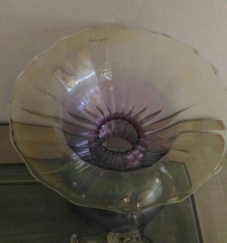 Vaso in vetro soffiato firmato - Foto 2
