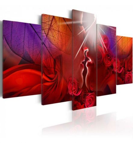 Quadro Bacio Rosso Cm.100x50 E 200x100 ARREDALACASA