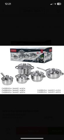 Batteria pentole 10 pz