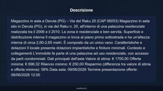 Immobile in asta di 3 m² in vendita a Deruta - Foto 9