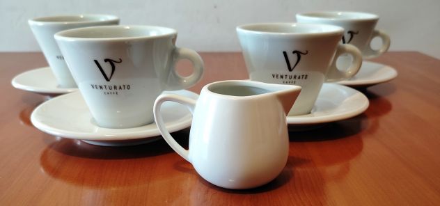 Servizio da tè the cappuccino caffè e porta latte Venturato 9 pz ceramica - Foto 4
